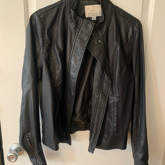 a new day Jackets & Blazers - ✨Bundle 3 for $10✨ black jacket with arm zippers - size M
